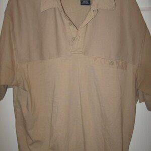 Puritan Banded Bottom Polo Shirt Men's Size XL Beige